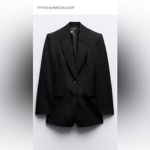 NWT Fitted Seamed Black Women's Blazer